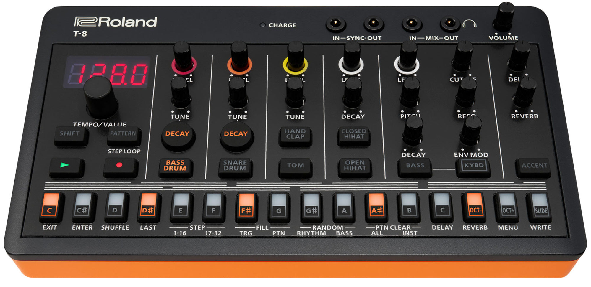 Roland AIRA Compact T-8 Beat Machine Sound Module w/ Audio Cable