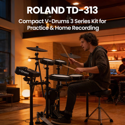 Roland TD313 V-Drums Electronic Drum Kit w/ Drum Throne