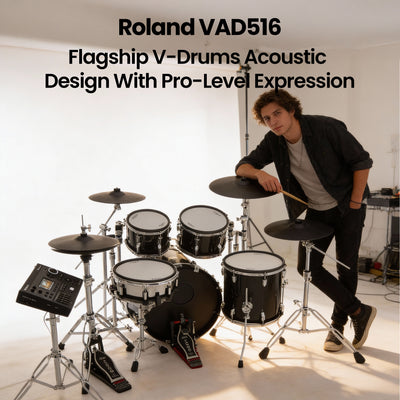 Roland VAD516 V-Drums Acoustic Design Electronic Drum Kit w/ Drumstick Bag