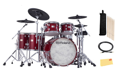 Roland VAD716-GC V-Drums Acoustic Design Electronic Drum Set - Gloss Cherry w/ Audio Cable