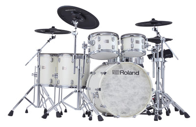 Roland VAD716-PW V-Drums Acoustic Design Electronic Drum Set - Pearl White w/ Drum Throne