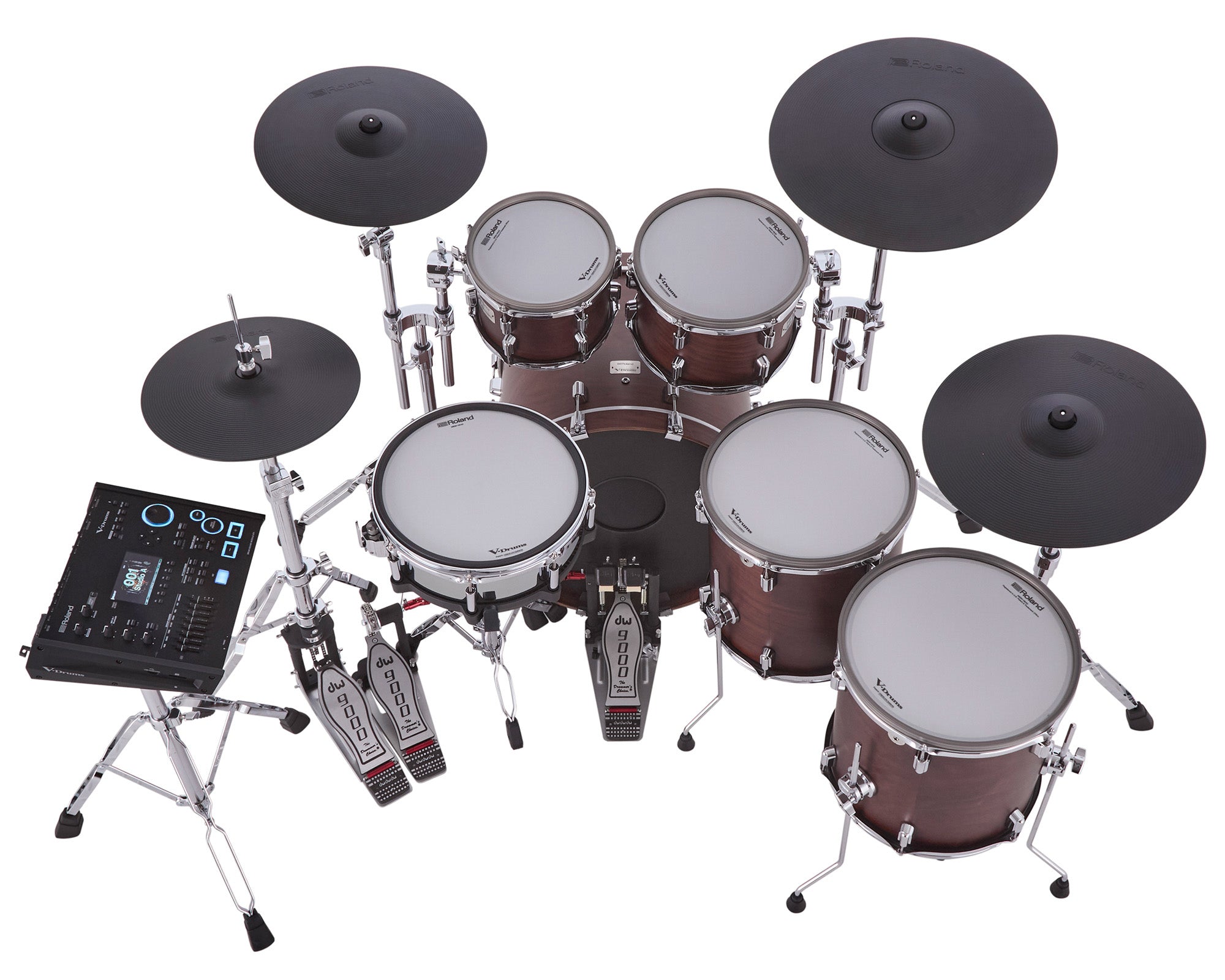 Roland VAD716 V-Drums Acoustic Design Electronic Drum Set - Satin Walnut w/ Drum Throne