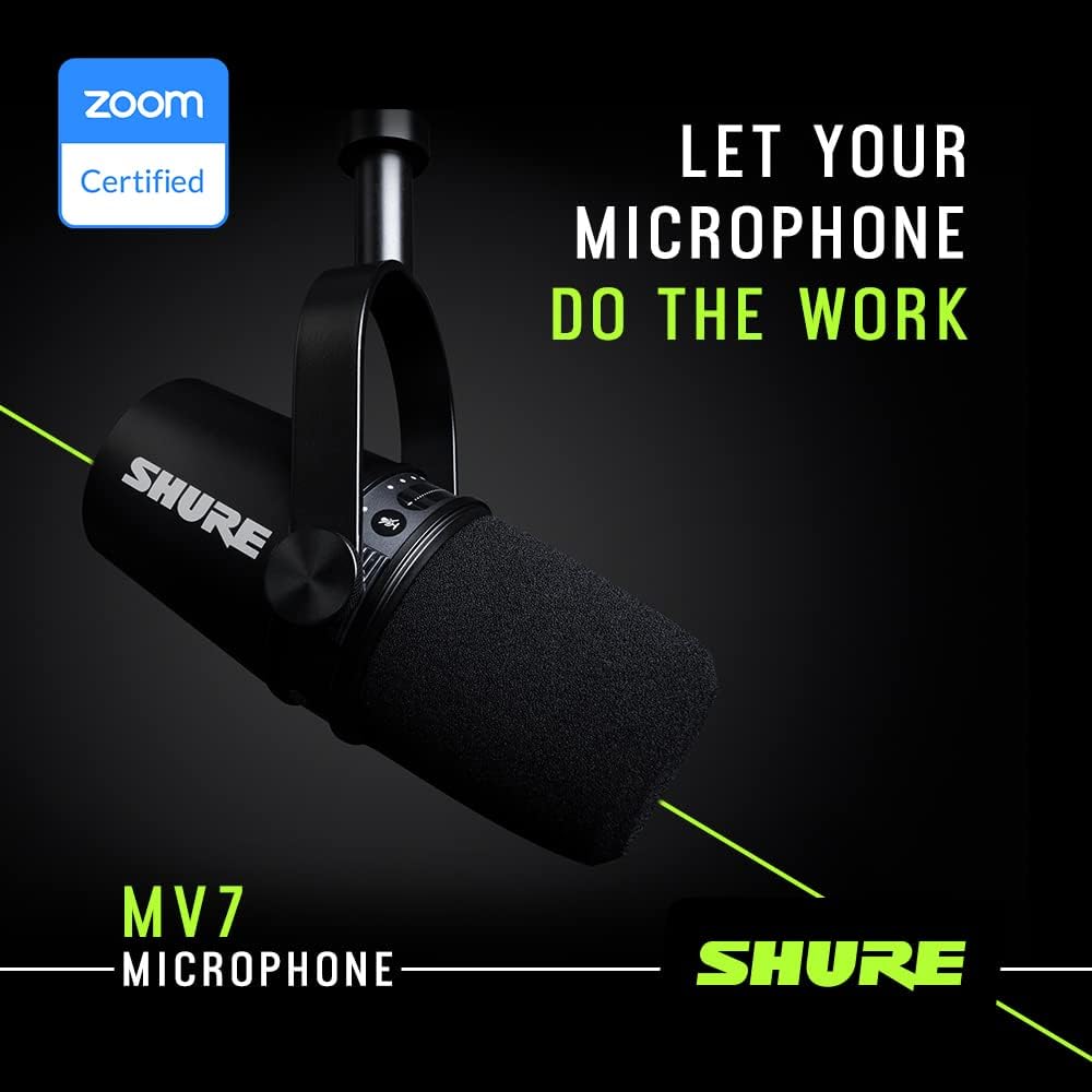 Shure MV7-S Podcast Microphone - Silver