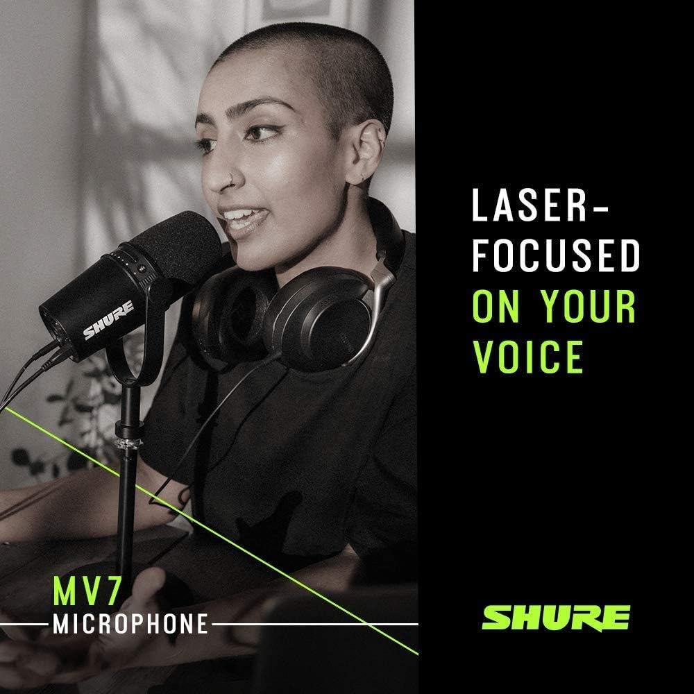 Shure MV7-S Podcast Microphone - Silver