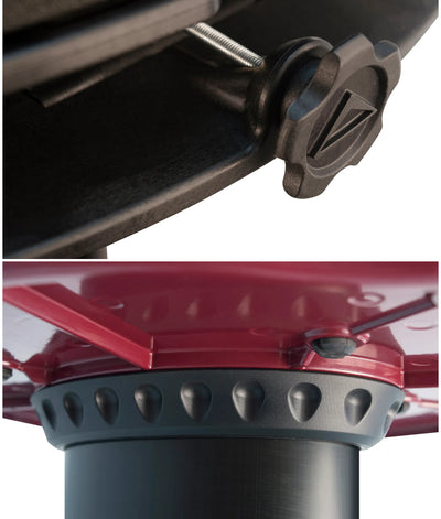 Ultimate Support MS-100R Studio Monitor Stand Pair - Red w/ Speaker Cables