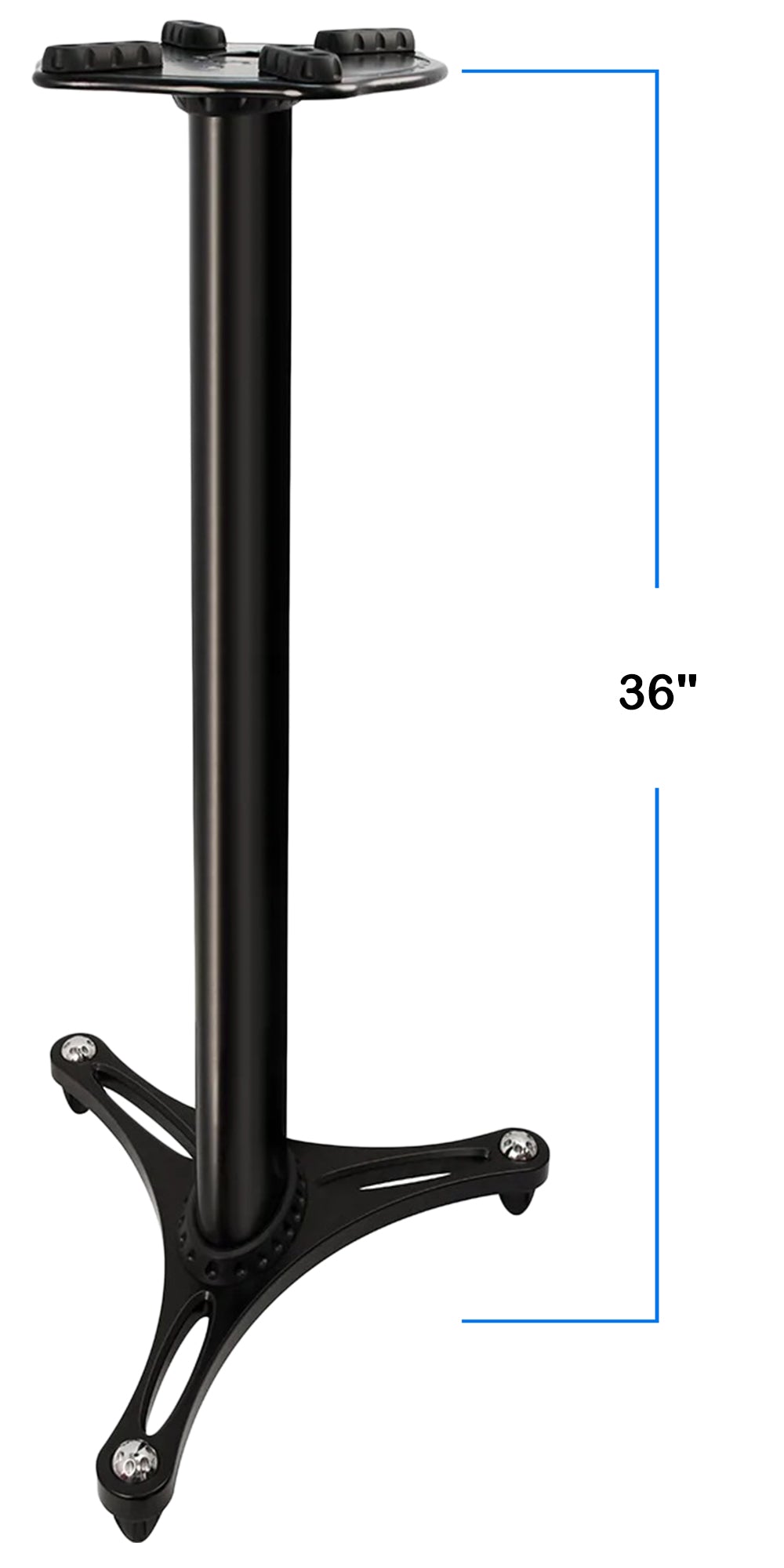 Ultimate Support MS-90/36B 36-Inch Studio Monitor Stand - Black w/ Speaker Cables