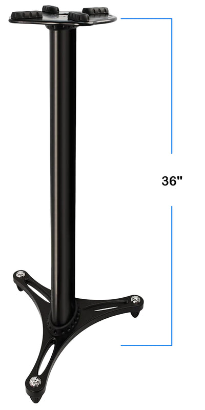 Ultimate Support MS-90/36B 36-Inch Studio Monitor Stand - Black w/ Speaker Cables