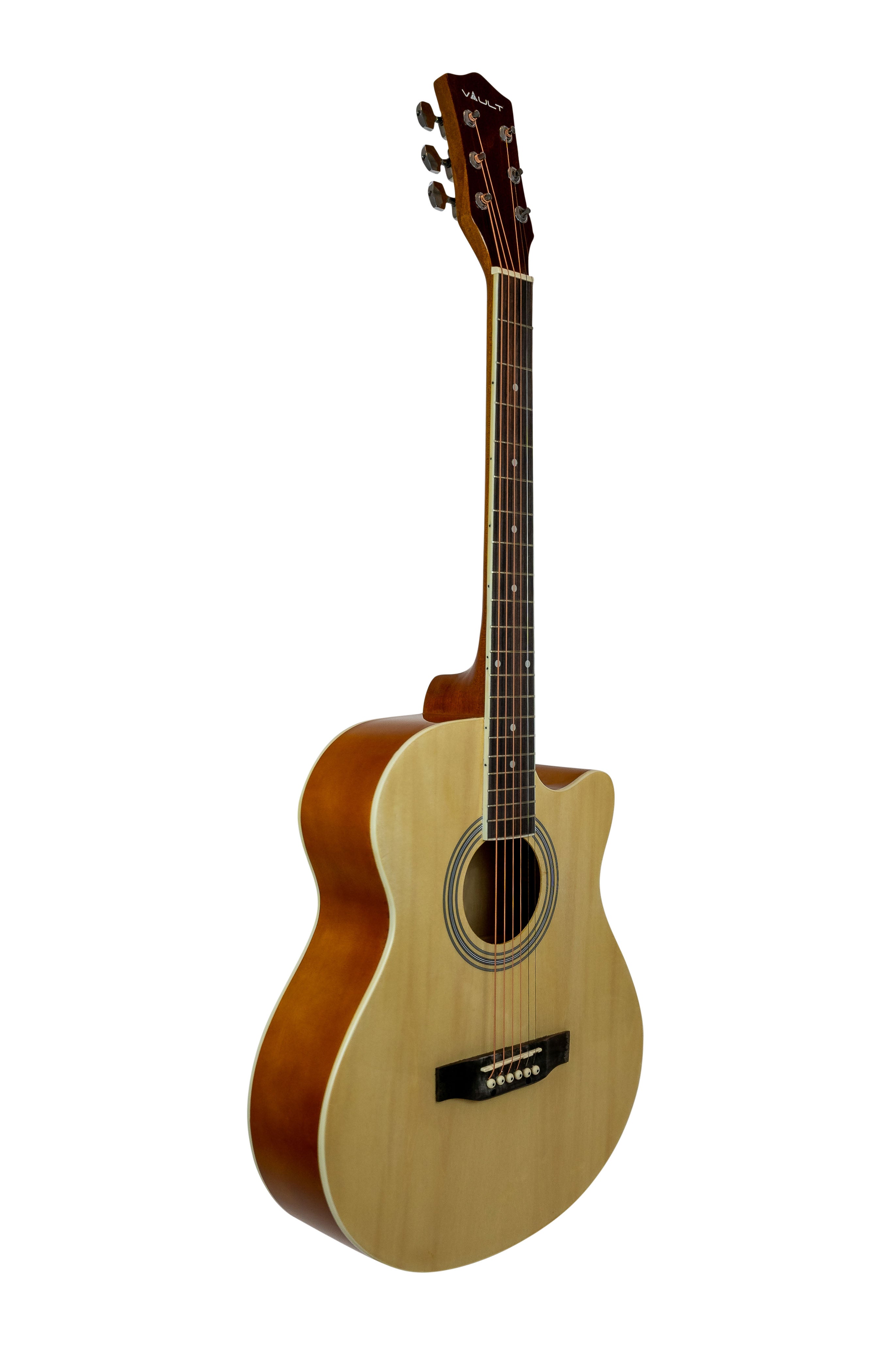 Vault EA-20 Full-Size Cutaway Acoustic Guitar - Natural w/ Gig Bag