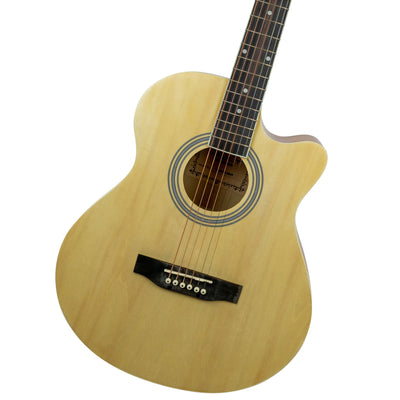 Vault EA-20 Full-Size Cutaway Acoustic Guitar - Natural w/ Gig Bag