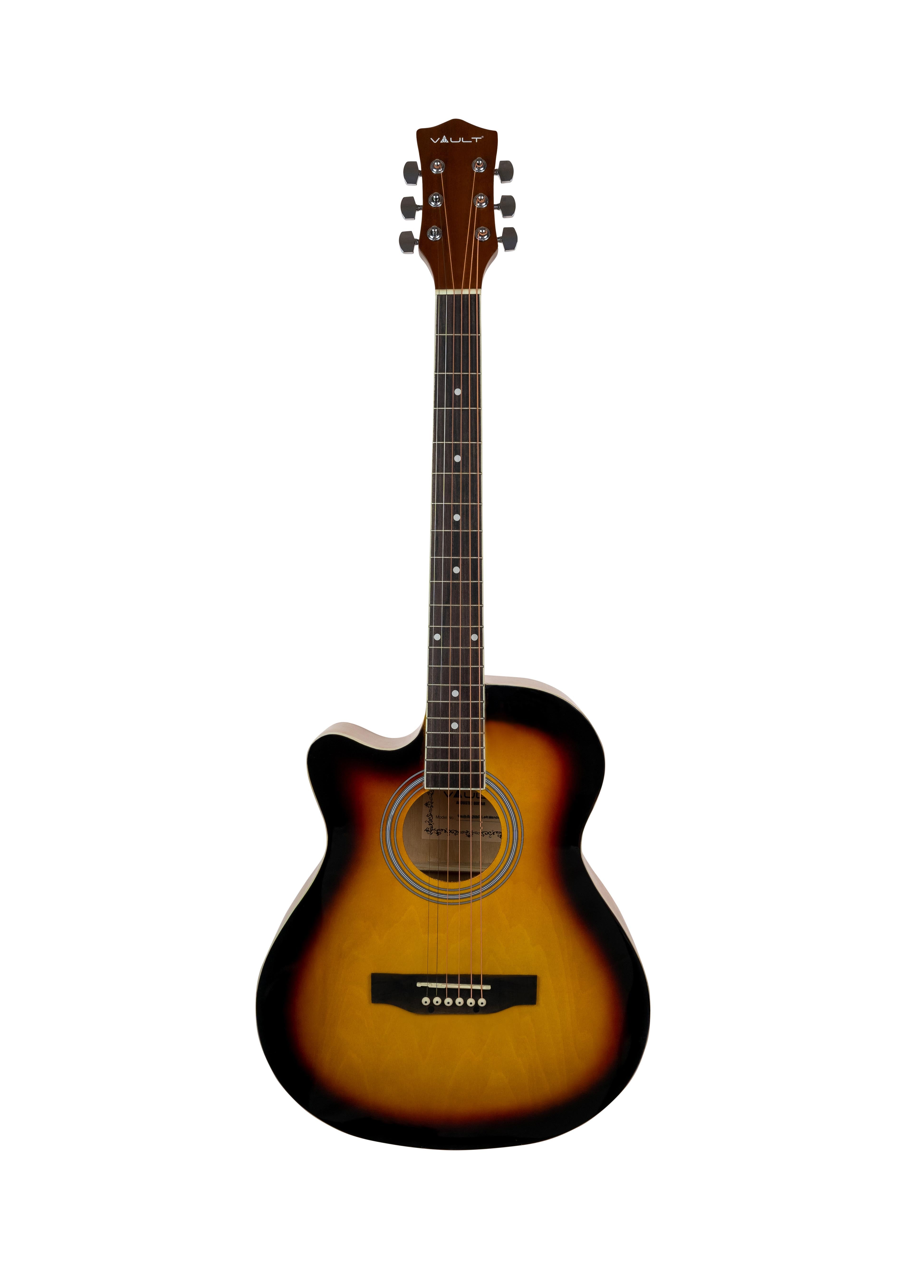 Vault EA-20 Acoustic Guitar, Left Handed - Sunburst w/ Gig Bag
