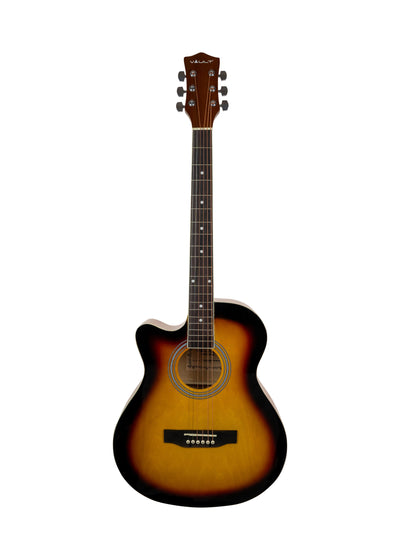 Vault EA-20 Acoustic Guitar, Left Handed - Sunburst w/ Gig Bag