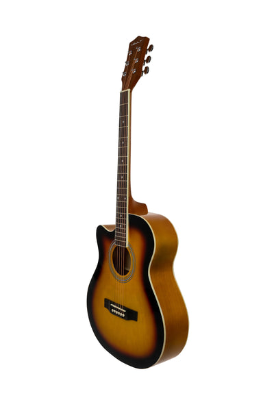 Vault EA-20 Acoustic Guitar, Left Handed - Sunburst w/ Gig Bag