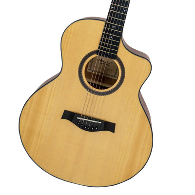 Vault EA-40 Full-Size Solid Spruce Top Cutaway Acoustic Guitar - Mahogany w/ Gig Bag