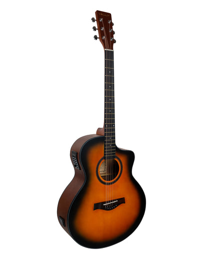 Vault EA-40 Full-Size Solid Spruce Top Cutaway Acoustic-Electric Guitar - Sunburst w/ Gig Bag