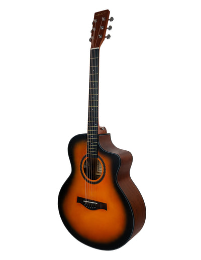 Vault EA-40 Full-Size Solid Spruce Top Cutaway Acoustic-Electric Guitar - Sunburst w/ Gig Bag