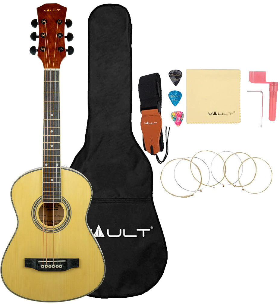 Vault Junior 1/4-Size 30.5-Inch Kids Acoustic Guitar - Natural