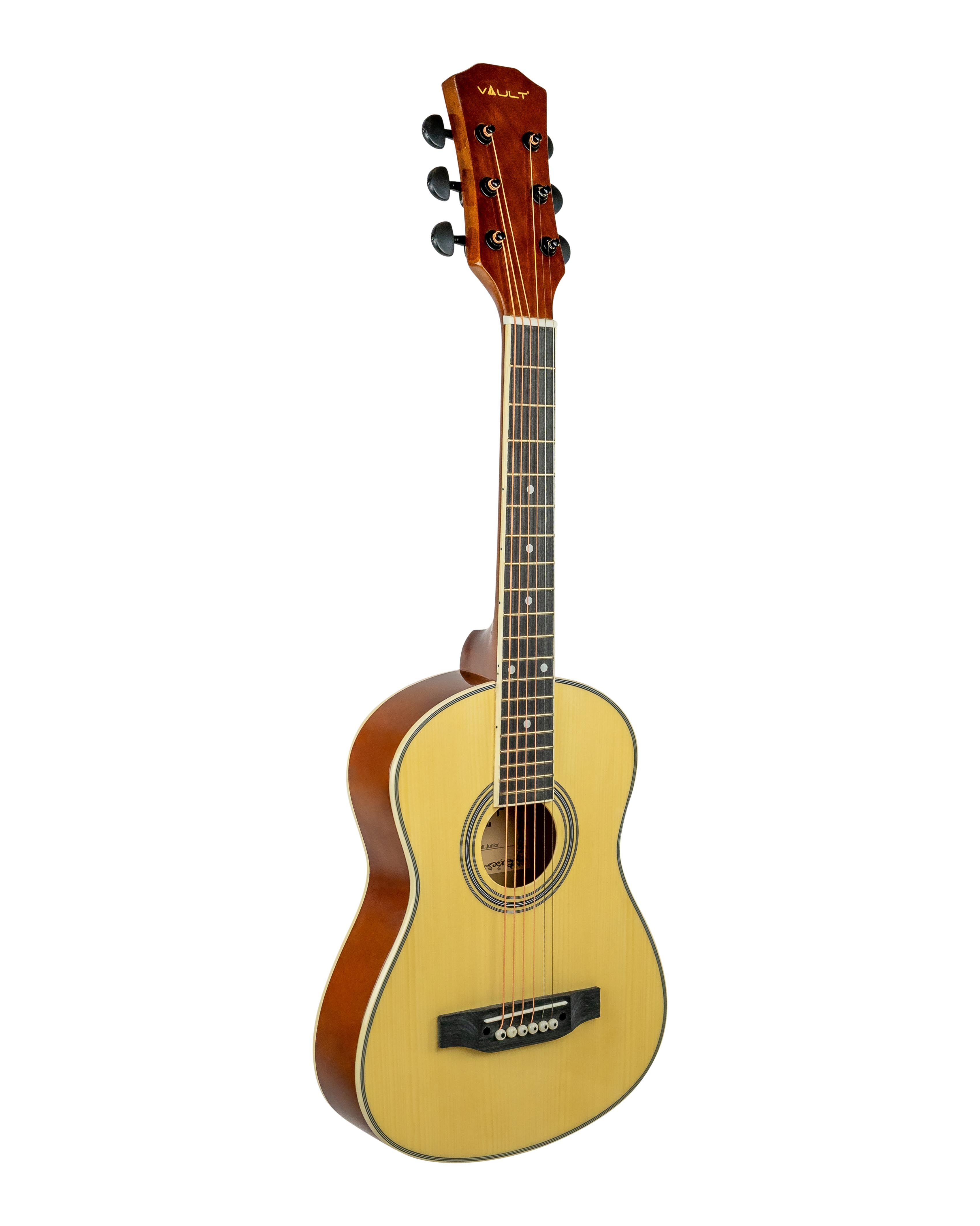 Vault Junior 1/4-Size 30.5-Inch Kids Acoustic Guitar - Natural w/ Tuner