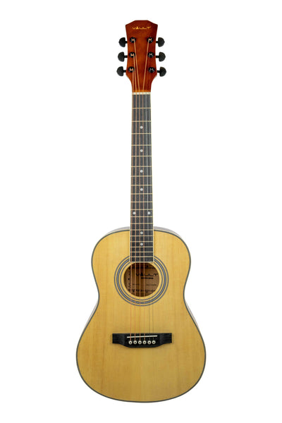 Vault Traveller 1/2-Size 36-Inch Dreadnought Acoustic Guitar - Natural w/ Gig Bag