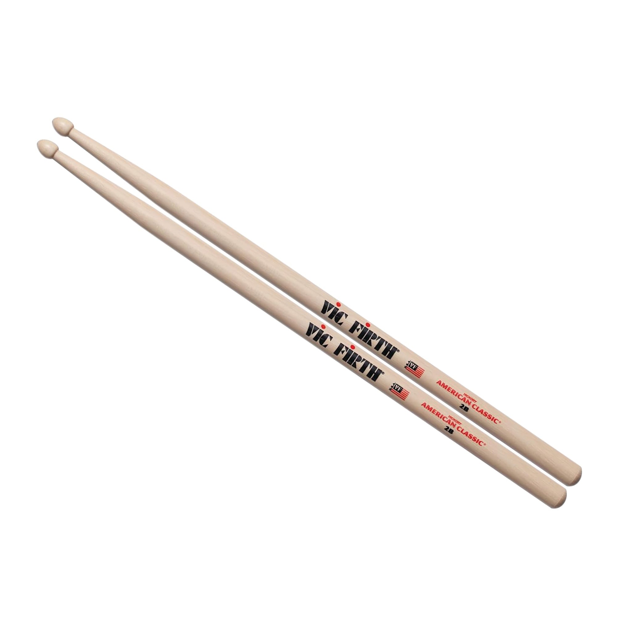 Vic Firth American Classic 2B Drumsticks - 12 Pairs with Austin Bazaar Polishing Cloth