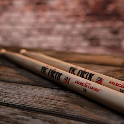 Vic Firth American Classic 2B Drumsticks - 6 Pairs with Austin Bazaar Polishing Cloth