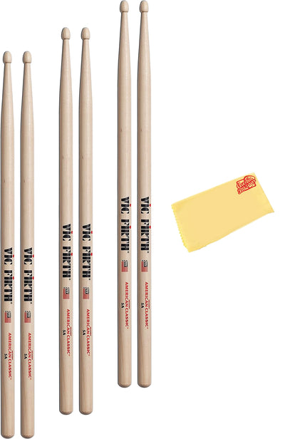 Vic Firth American Classic 5A Drumsticks - 3 Pack