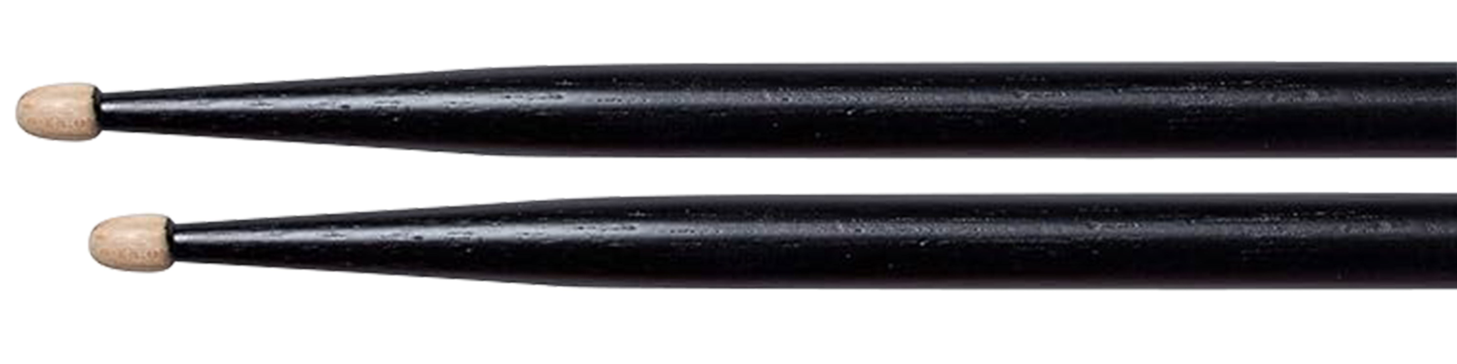 Vic Firth American Classic 5A Drumsticks - Black, 4 Pairs with Austin Bazaar Polishing Cloth