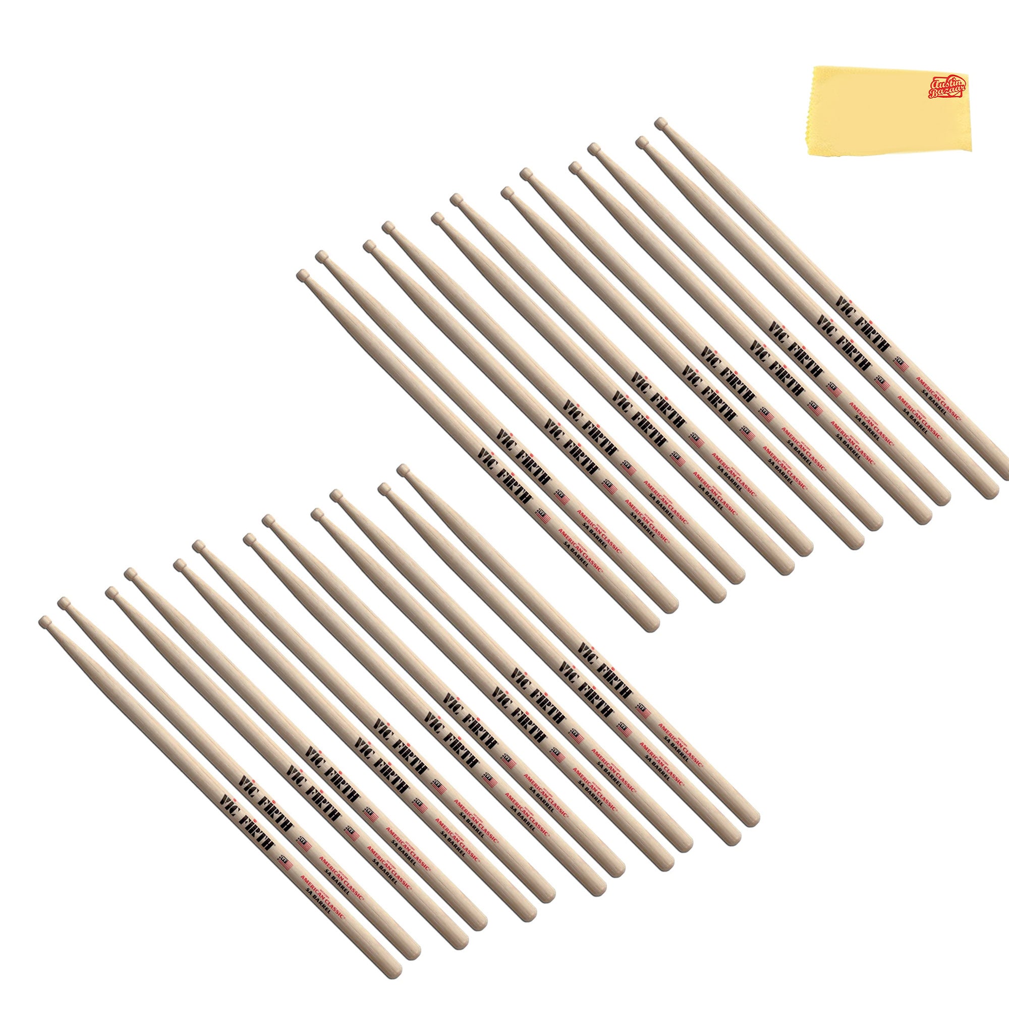 Vic Firth American Classic 5A Barrel Tip Drumsticks - 12 Pack