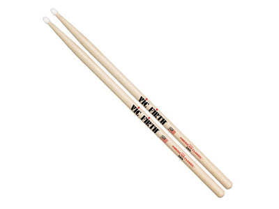 Vic Firth American Classic 5A Nylon Tip Drumsticks - 12 Pack w/ Austin Bazaar Polishing Cloth