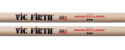 Vic Firth American Classic 5A Nylon Tip Drumsticks - 12 Pack w/ Austin Bazaar Polishing Cloth