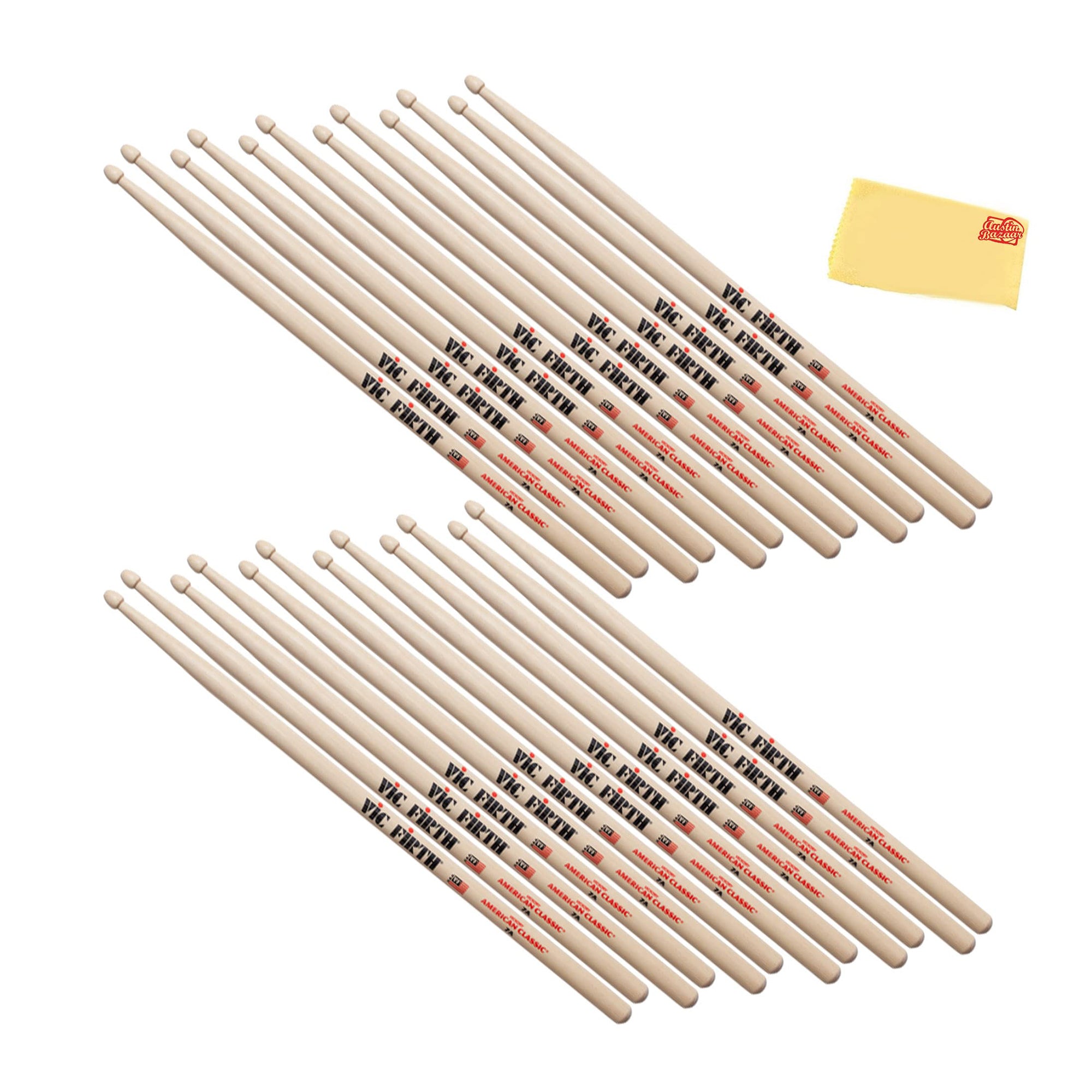 Vic Firth American Classic 7A Drumsticks - 12 Pairs