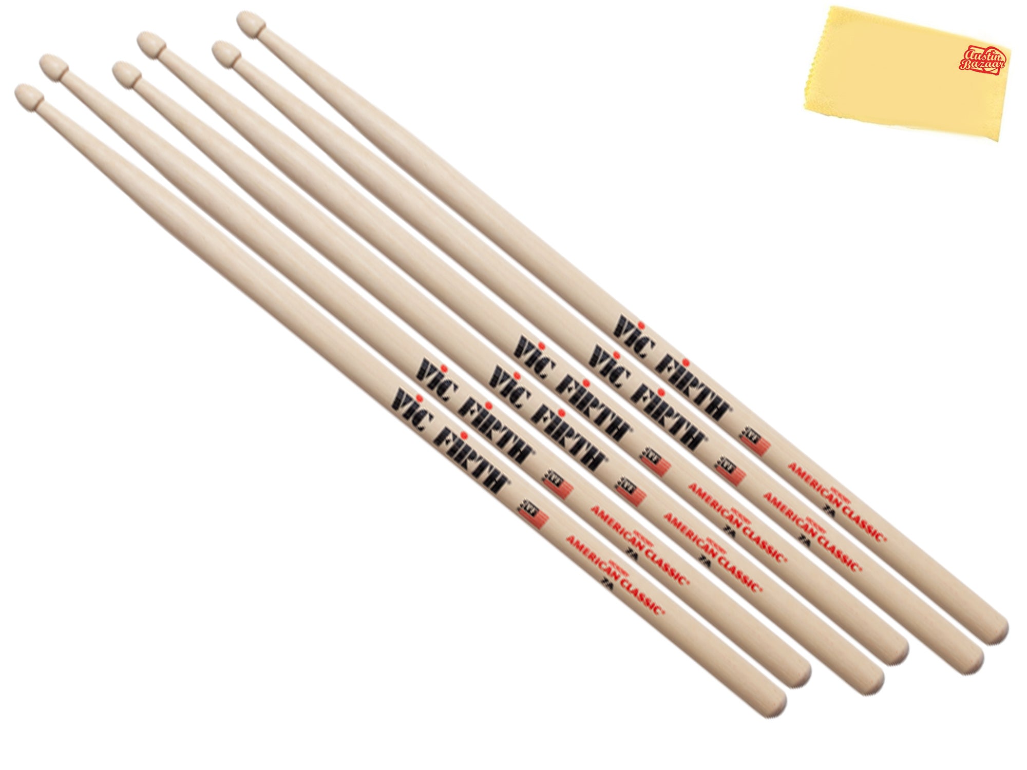 Vic Firth American Classic 7A Drumsticks - 3 Pairs