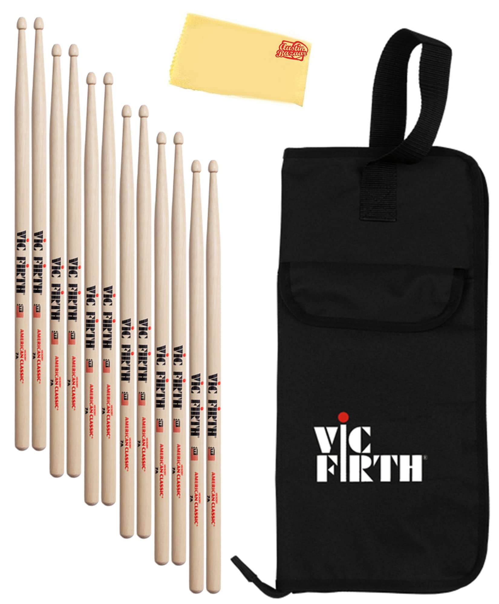 Vic Firth American Classic 7A Drumsticks - 6 Pairs