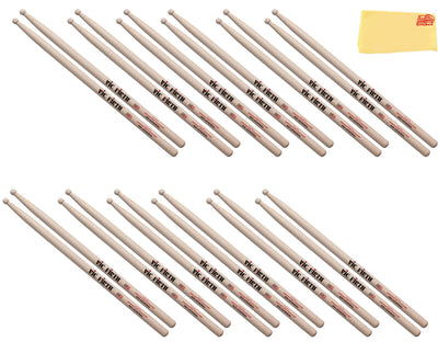Vic Firth American Custom SD1 General Drumsticks - 12 Pack w/ Polishing Cloth