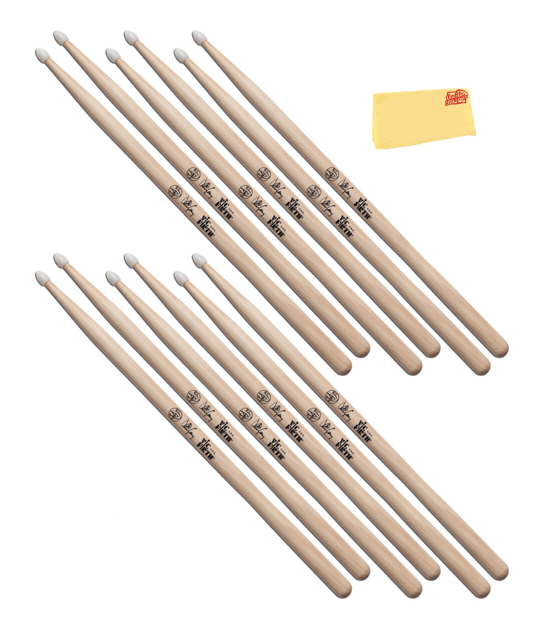 Vic Firth SDCN Signature Series Danny Carey Nylon Tip Drumsticks - 6 Pack