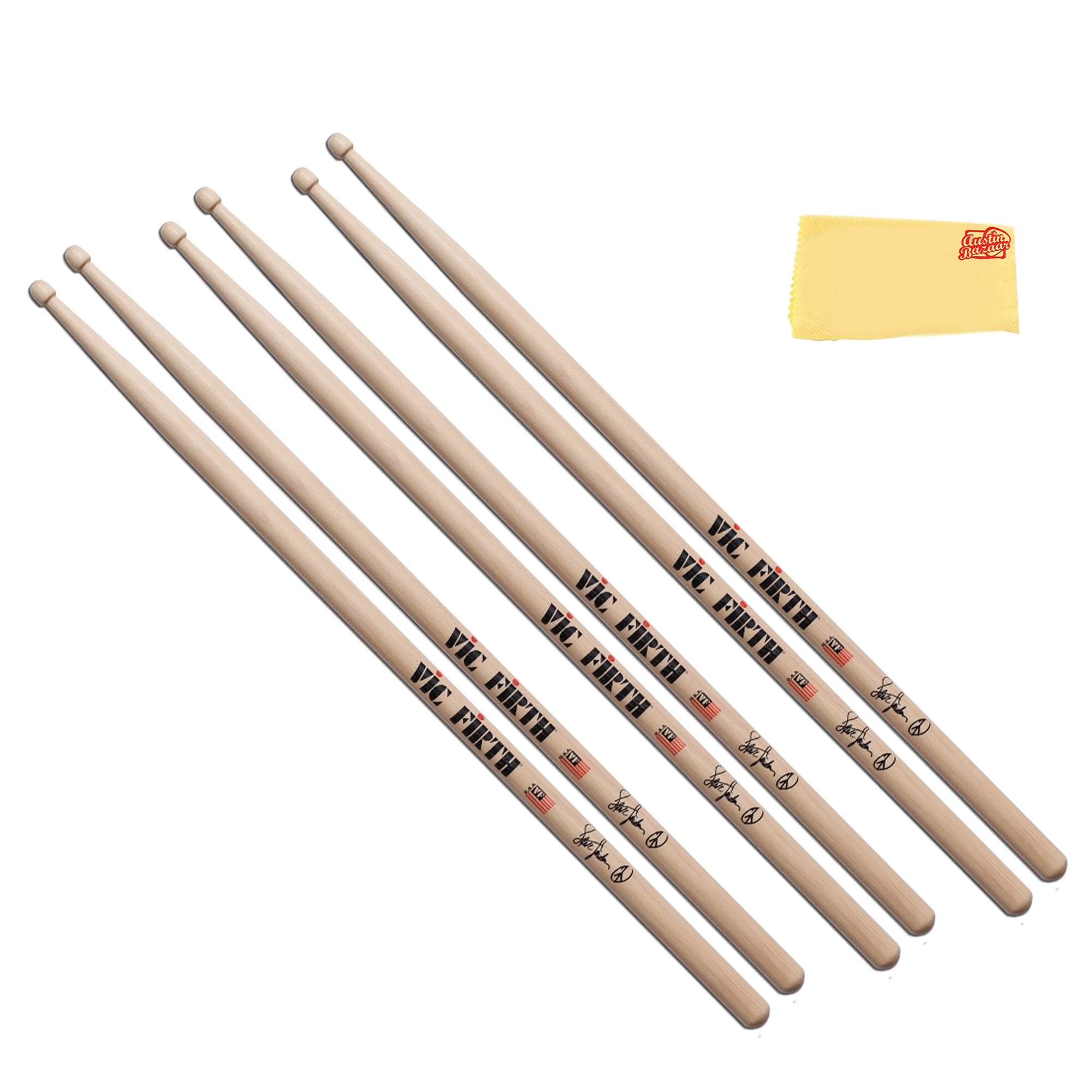 Vic Firth SJOR Signature Series Steve Jordan Drumsticks - 3 Pack