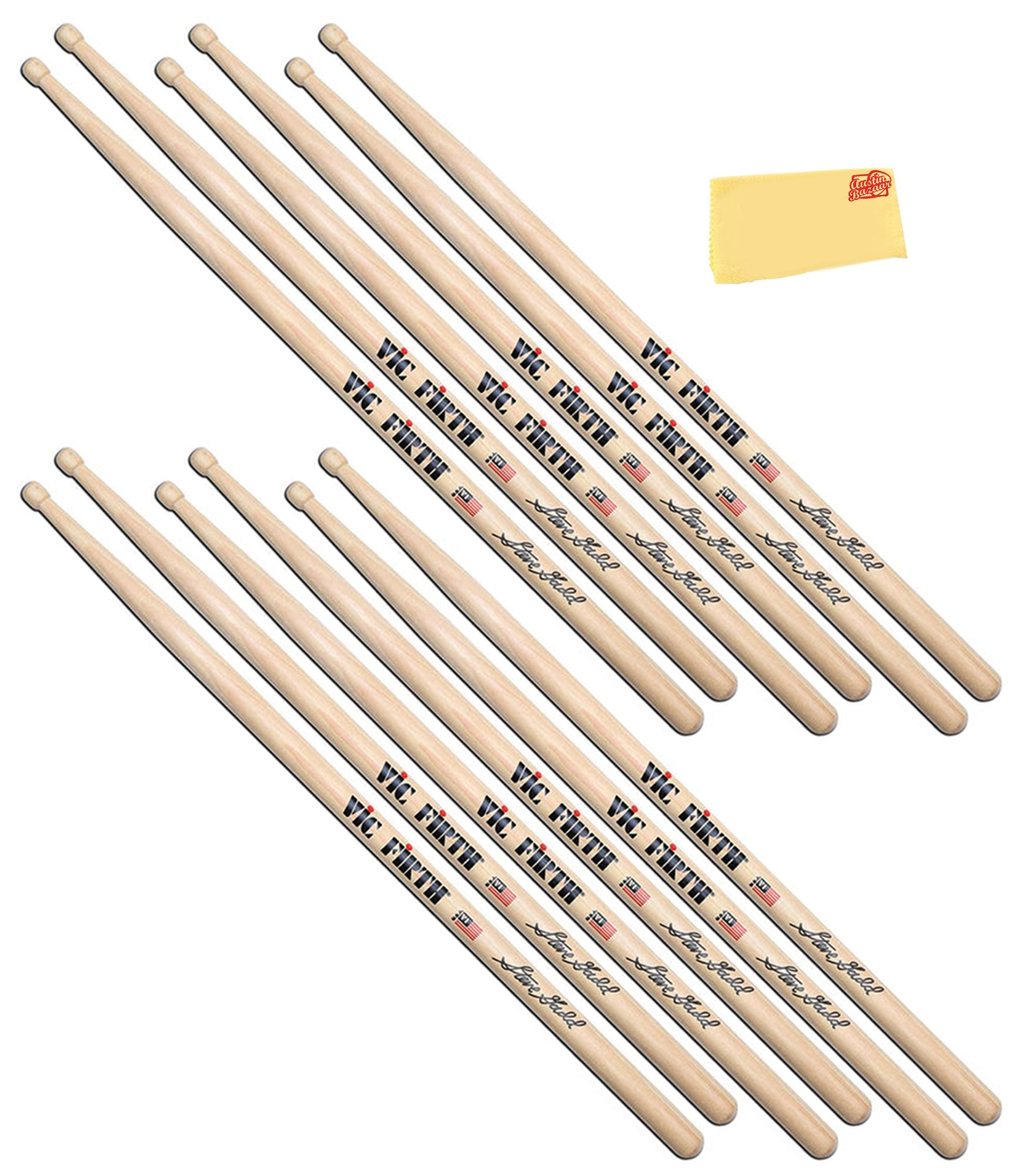 Vic Firth SSG2 Signature Series Steve Gadd Natural Drumsticks - 6 Pack