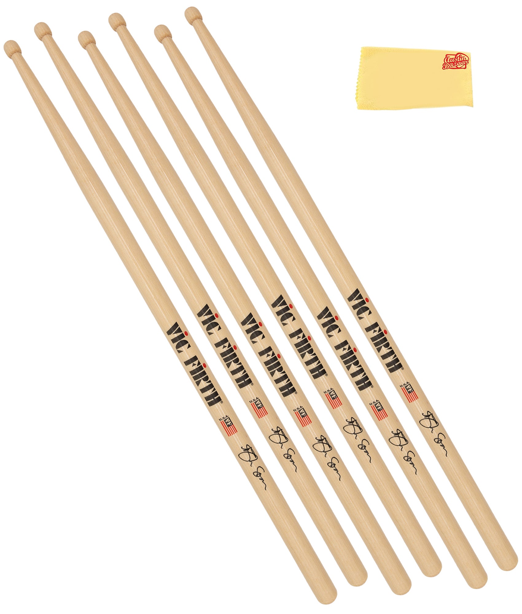 Vic Firth SSOA Signature Series Ash Soan Drumsticks - 3 Pack