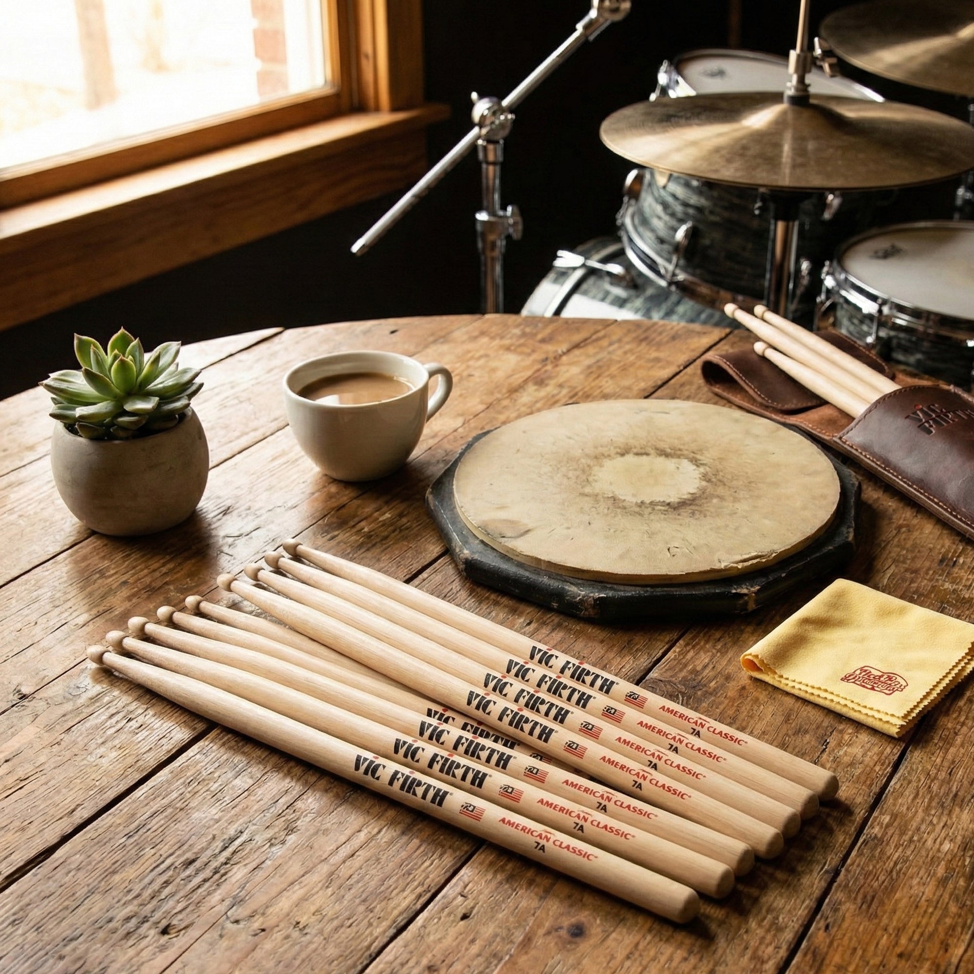 Vic Firth American Classic Extreme 5A Drumsticks - 12 Pack w/ Polishing Cloth