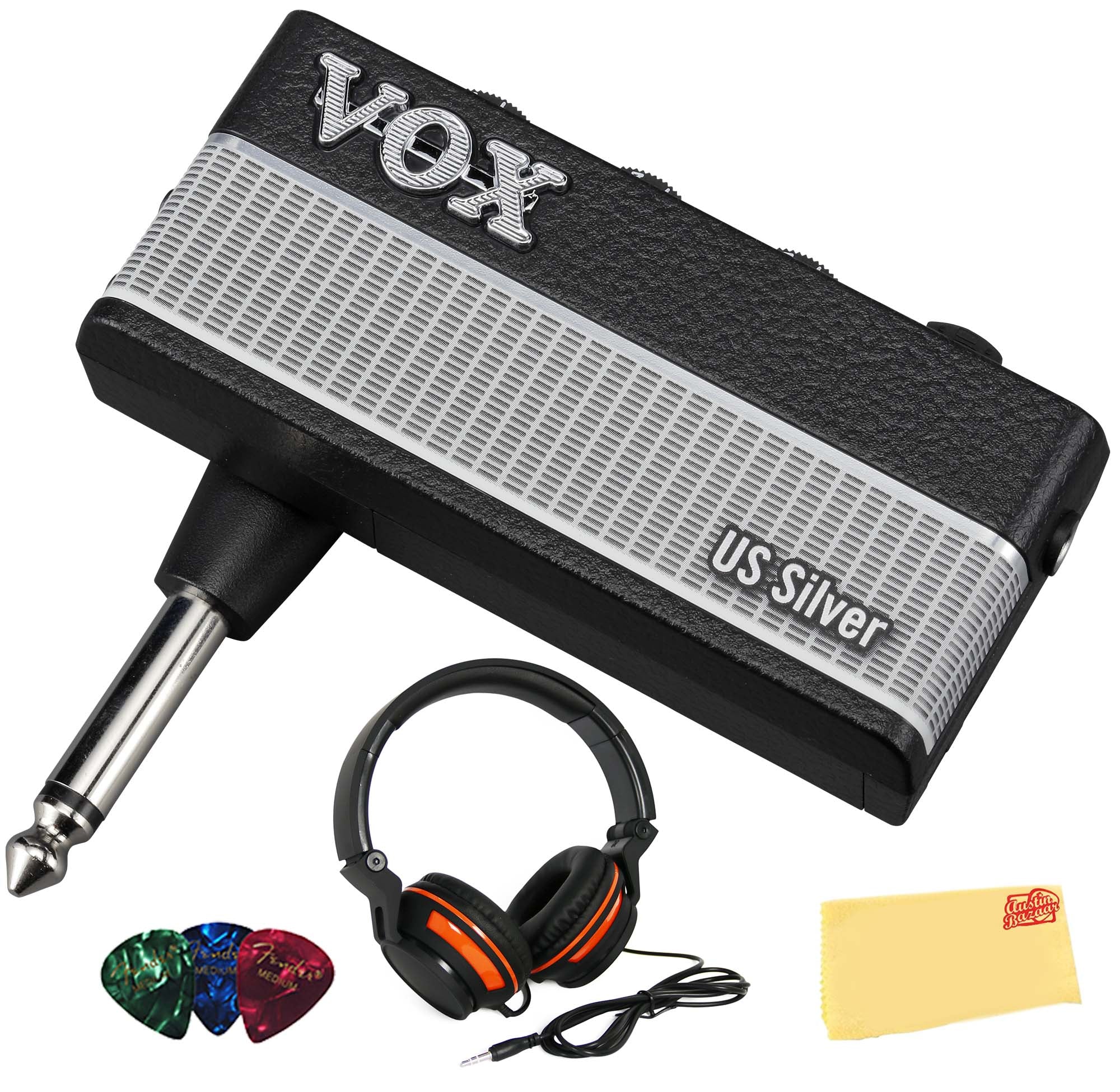 Vox AmPlug 3 Headphone Guitar Amplifier - US Silver w/ Headphones