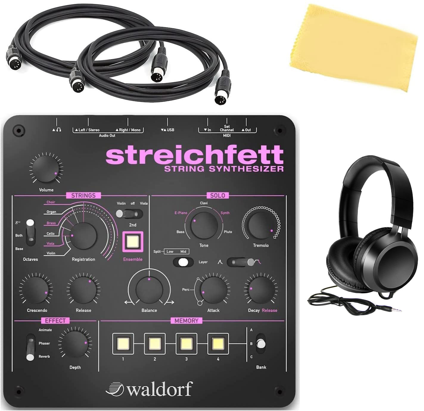 Waldorf Streichfett String Synthesizer w/ Headphones