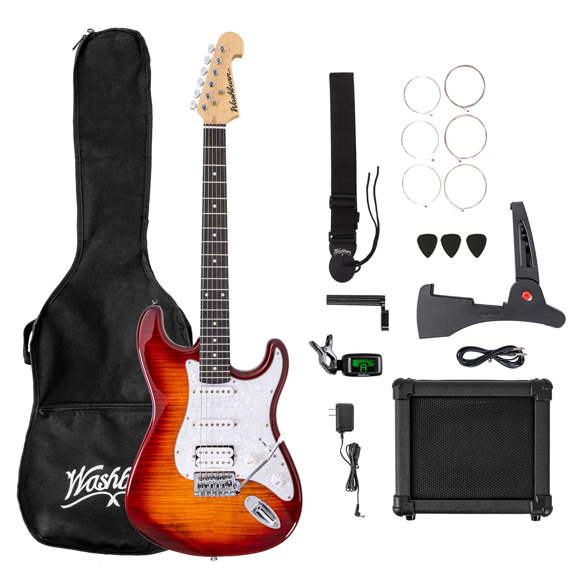 Washburn SDFSBPACK Sonamaster Take the Stage Electric Guitar Pack - Sunburst