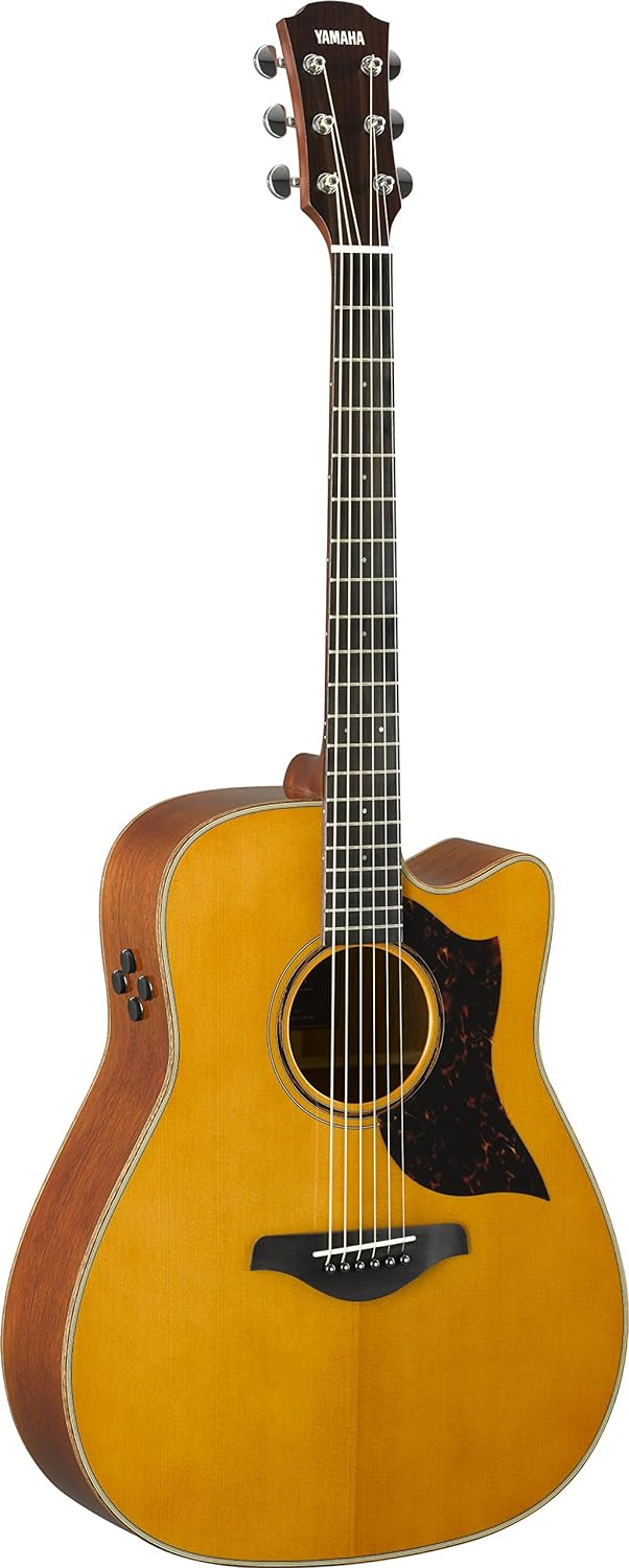Yamaha A3M Mahogany Dreadnought Cutaway Acoustic-Electric Guitar - Vintage Natural