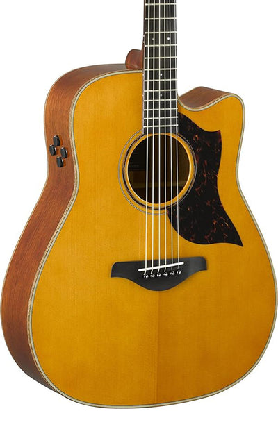 Yamaha A3M Mahogany Dreadnought Cutaway Acoustic-Electric Guitar - Vintage Natural