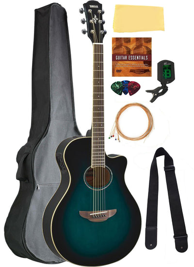 Yamaha APX600 Thin Body Acoustic-Electric Guitar - Oriental Blue Burst w/ Gig Bag