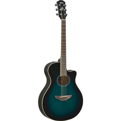 Yamaha APX600 Thin Body Acoustic-Electric Guitar - Oriental Blue Burst w/ Gig Bag