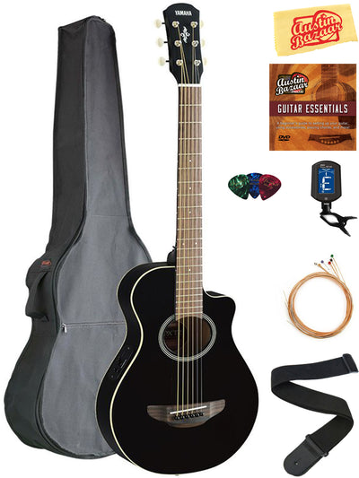 Yamaha APXT2 3/4-Size Acoustic-Electric Guitar - Black w/ Gig Bag