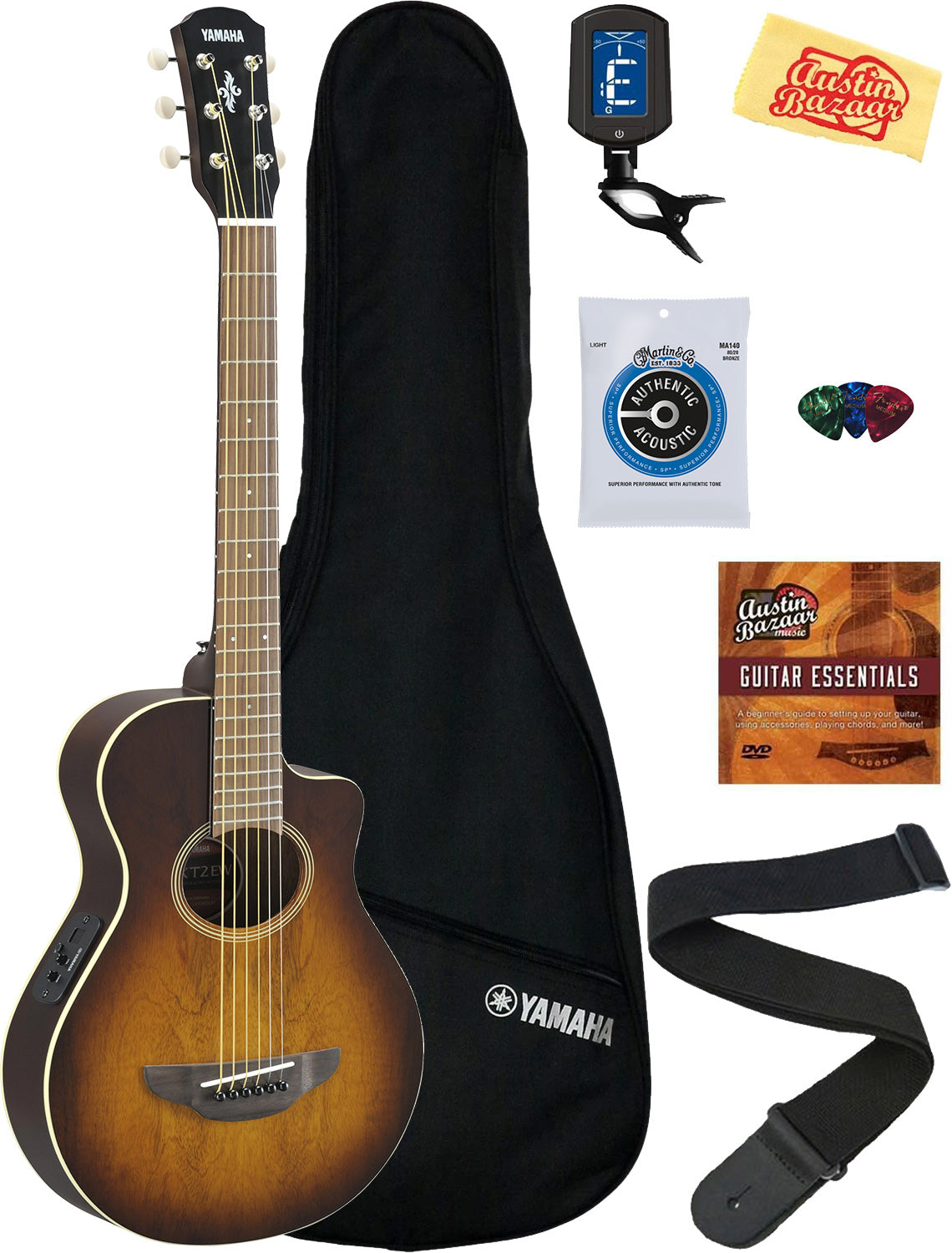 Yamaha APXT2EW 3/4-Size Acoustic-Electric Guitar - Tobacco Brown Sunburst w/ Gig Bag