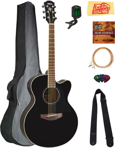 Yamaha CPX600 Acoustic-Electric Guitar - Black w/ Gig Bag