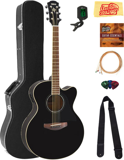 Yamaha CPX600 Acoustic-Electric Guitar - Black w/ Hard Case