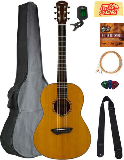 Yamaha CSF3M All-Solid Parlor Acoustic-Electric Guitar - Vintage Natural w/ Gig Bag